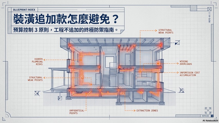 裝潢追加款怎麼避免？預算控制把握 3 原則，工程不追加