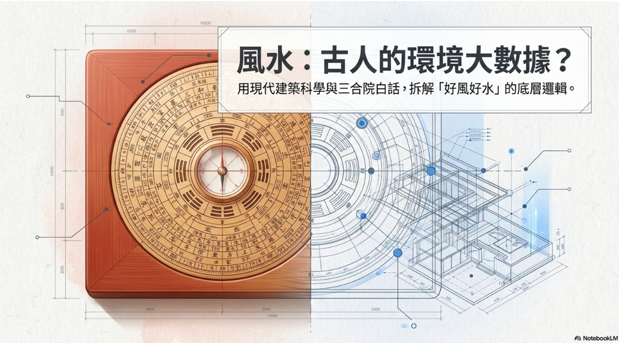 風水由來是古人的大數據嗎？用三合院白話拆解「好風好水」